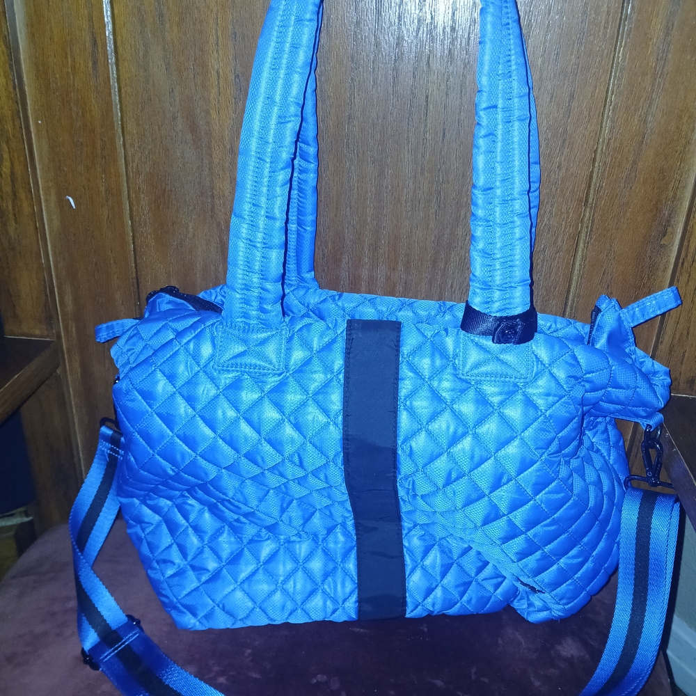 Oliver Thomas Quilted Royal Blue Travel Bag